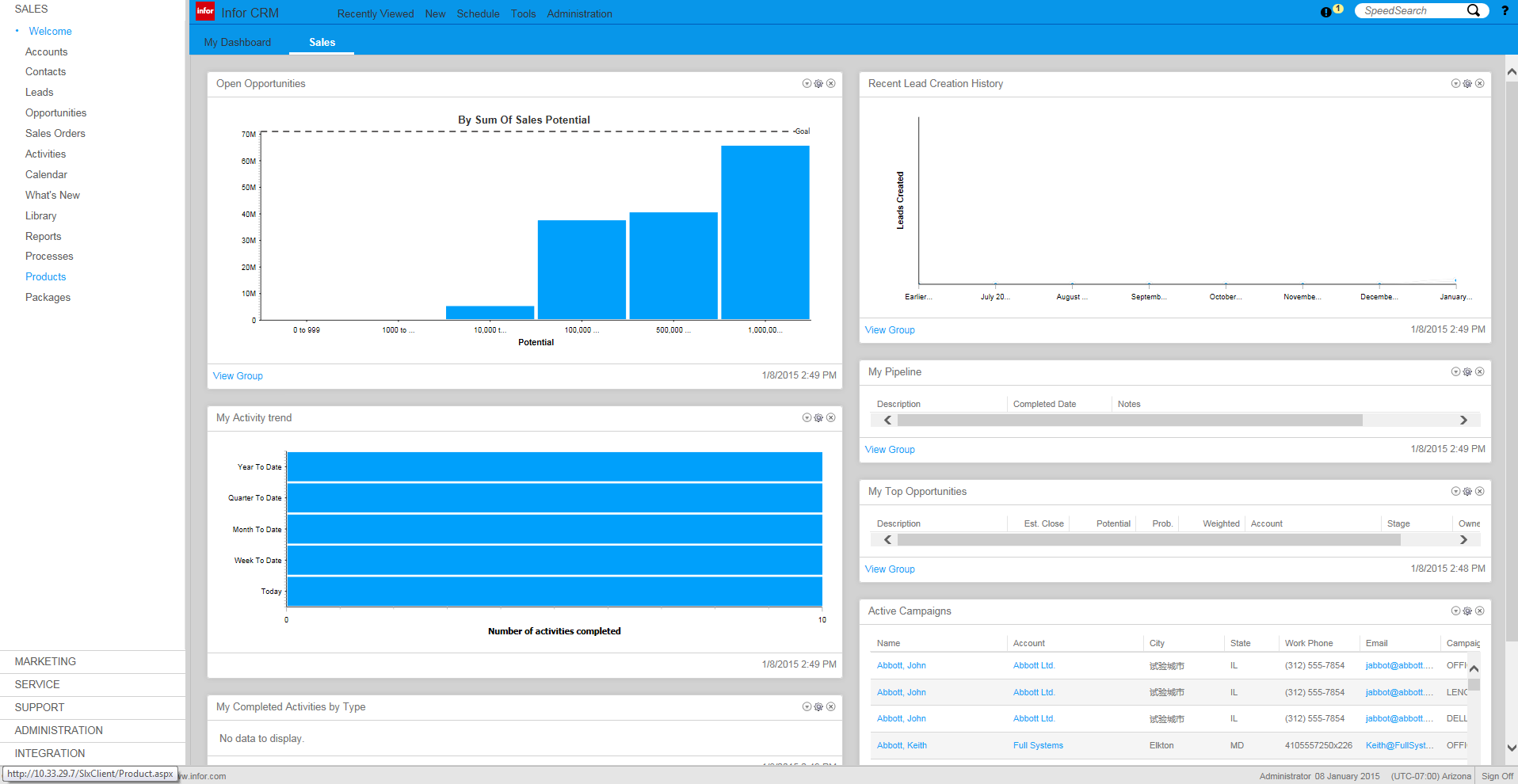Infor CRM screenshot 4
