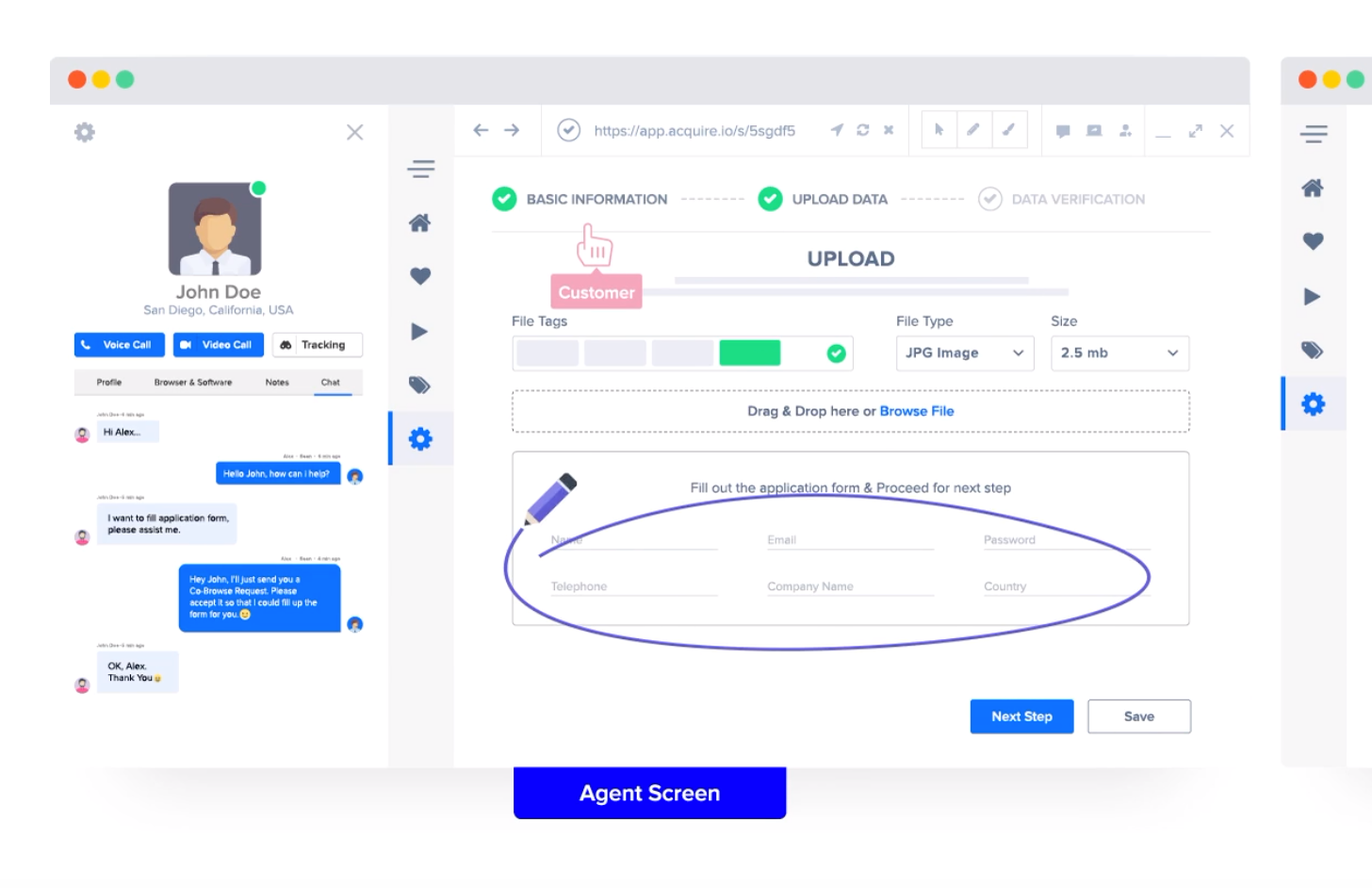 Acquire.io screenshot 2