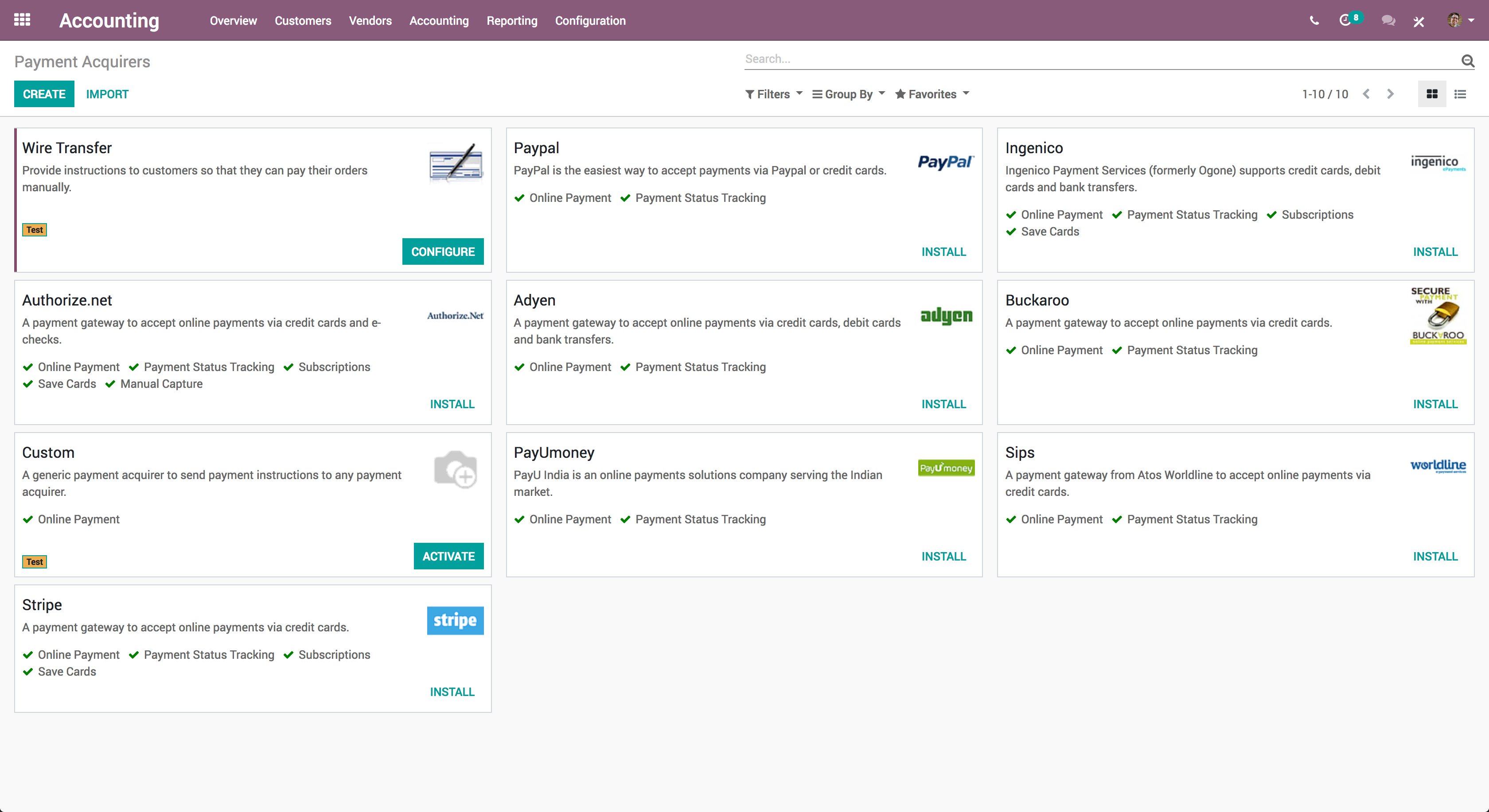 Odoo Accounting screenshot 7