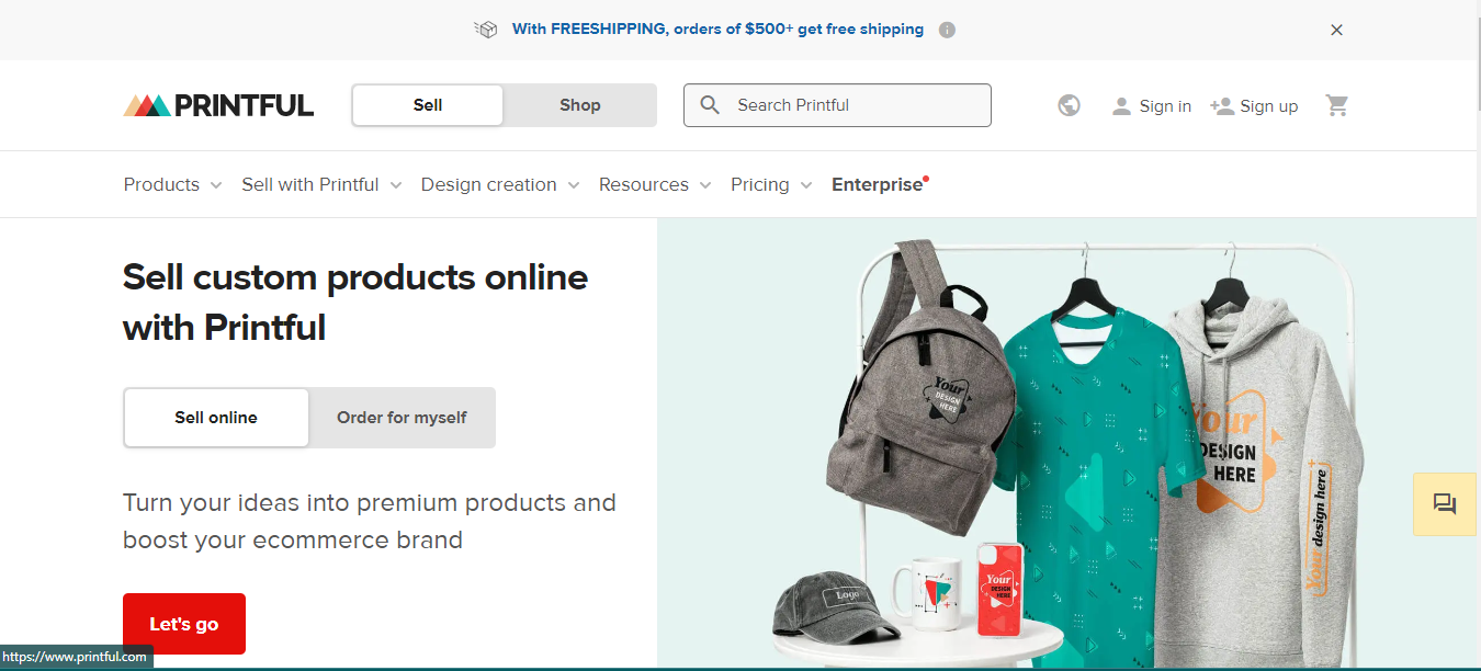 Printful screenshot 2