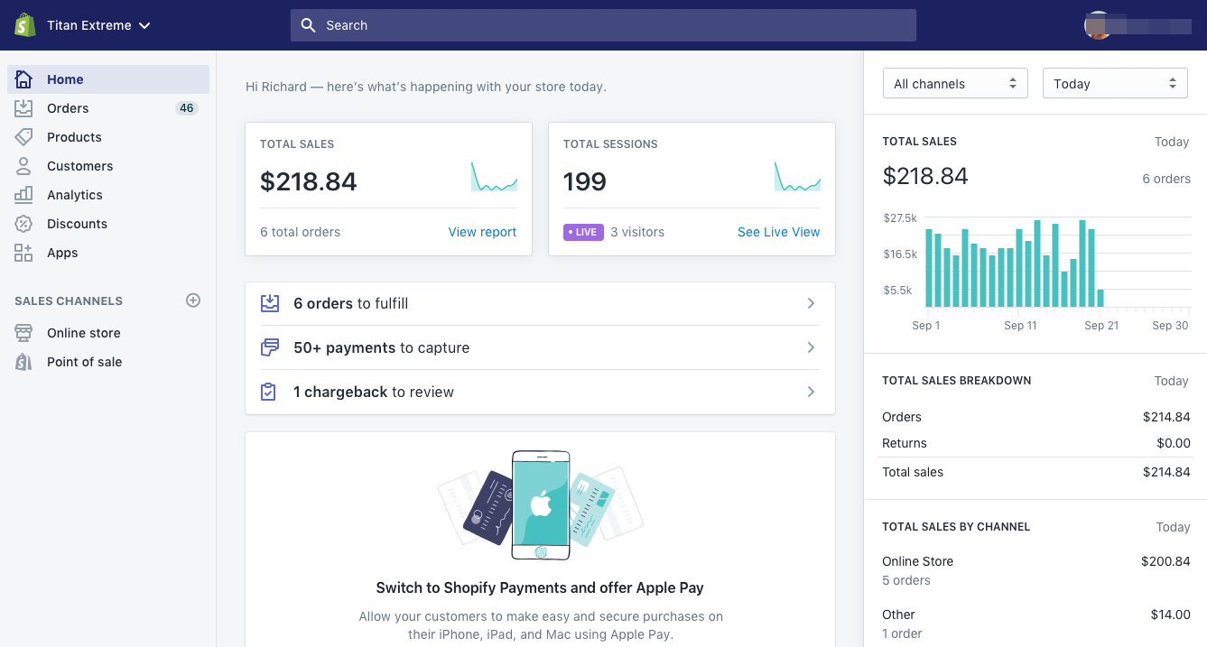 Shopify screenshot 3
