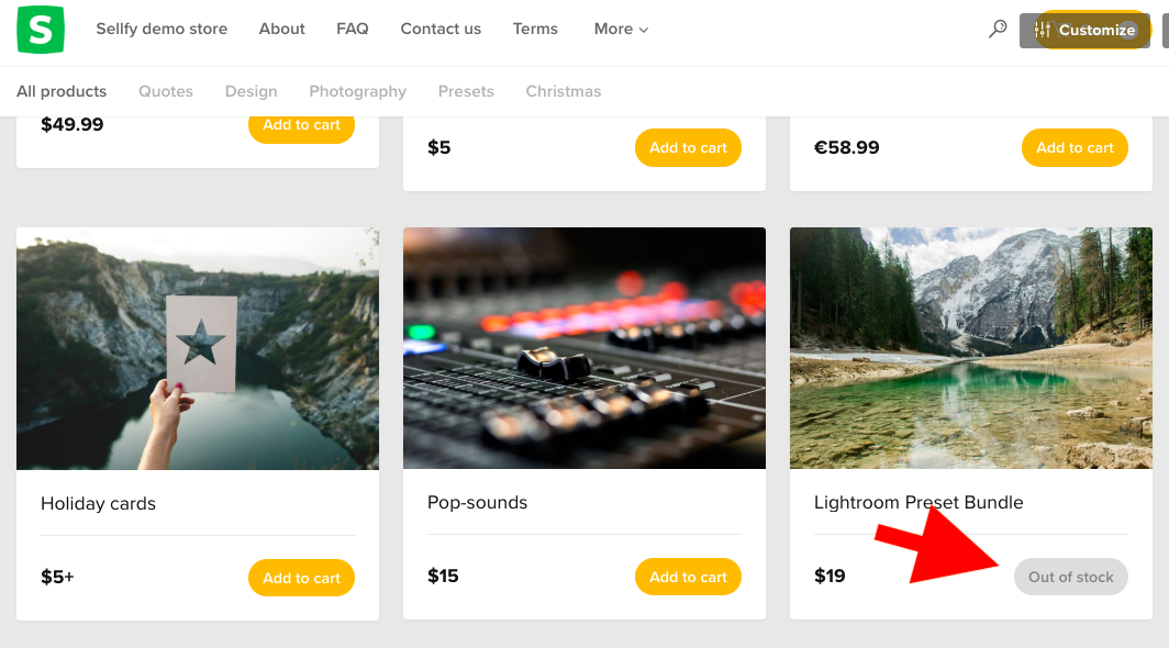 Sellfy screenshot 5