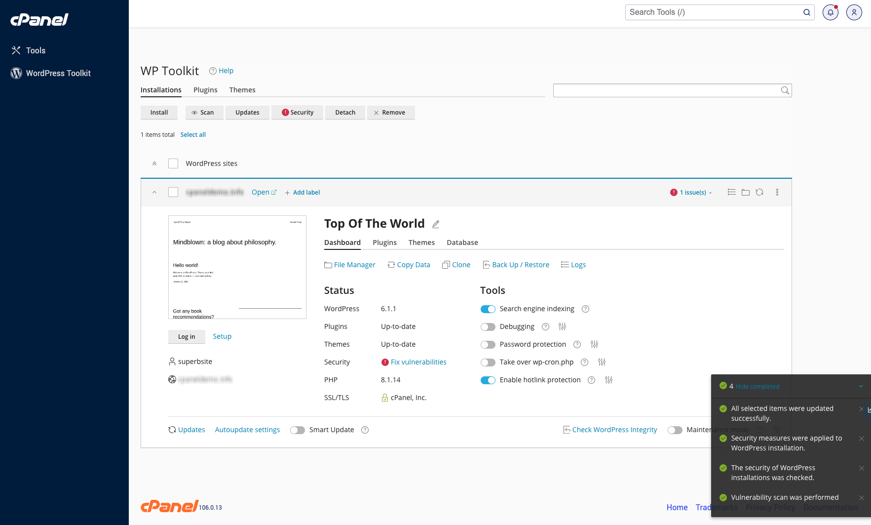 cPanel screenshot 4