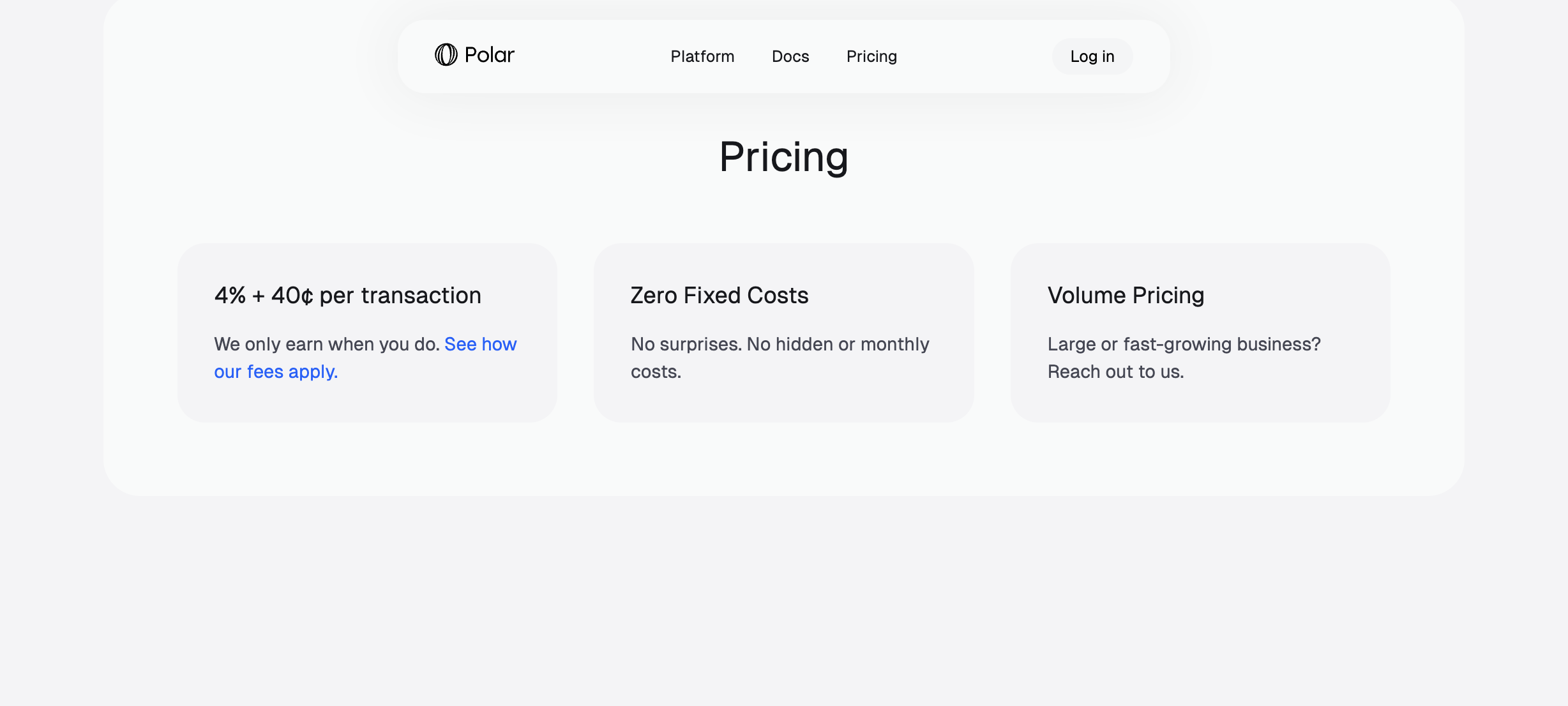 Polar Complete Pricing List