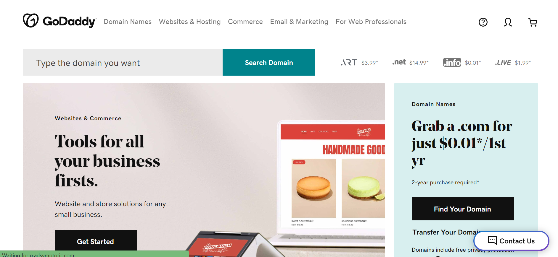 Godaddy Hosting screenshot 2