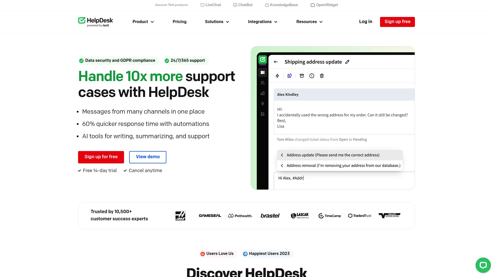 Helpdesk - Helpdesk Homepage