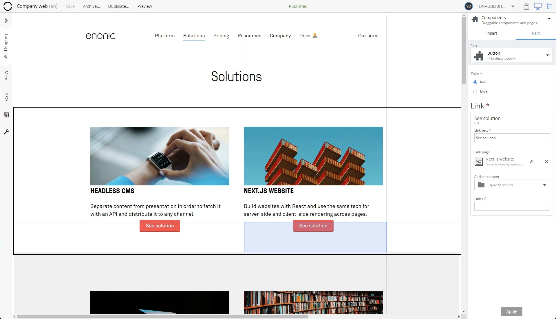 Enonic screenshot 2