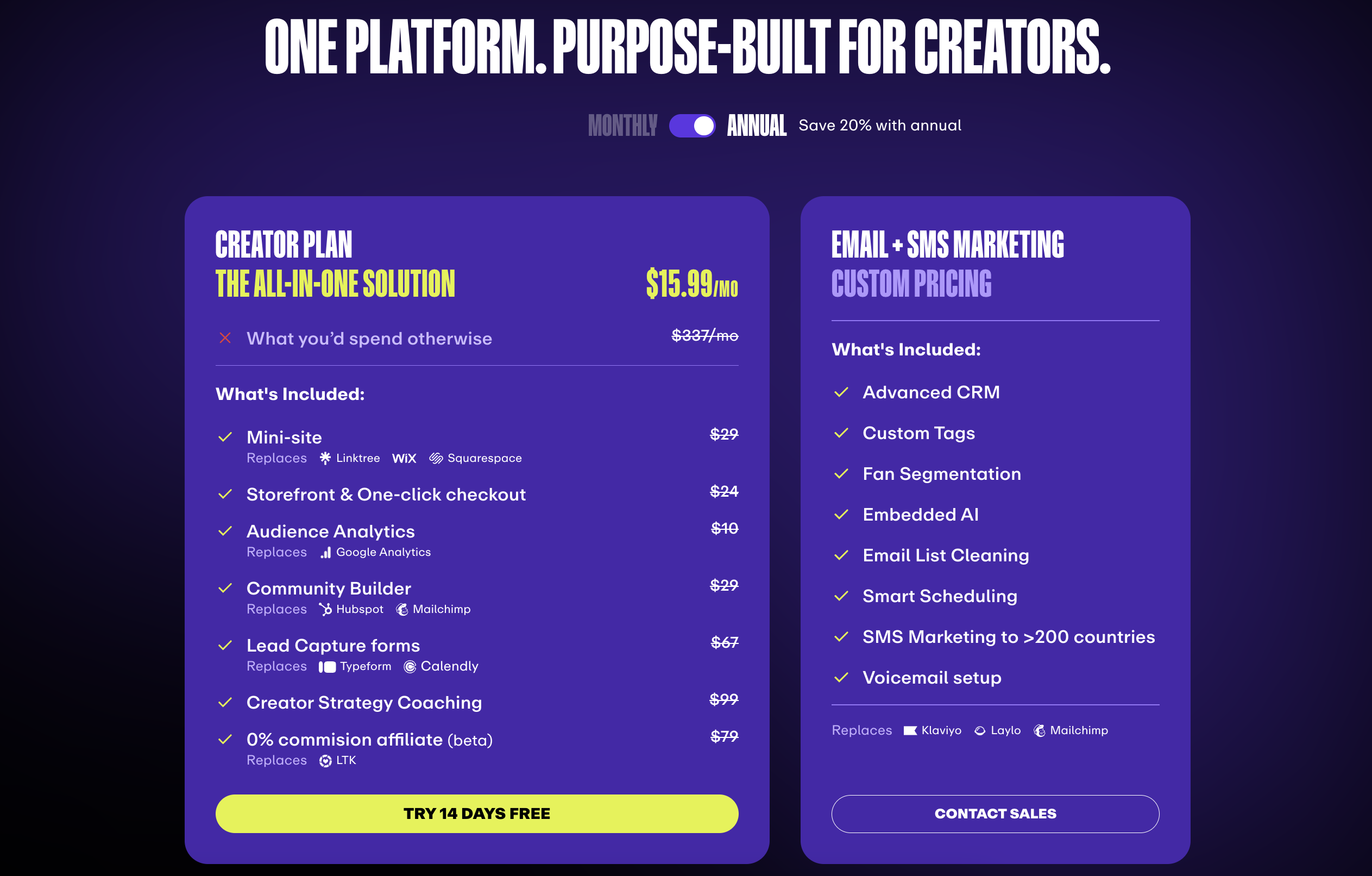 Komi Complete Pricing List