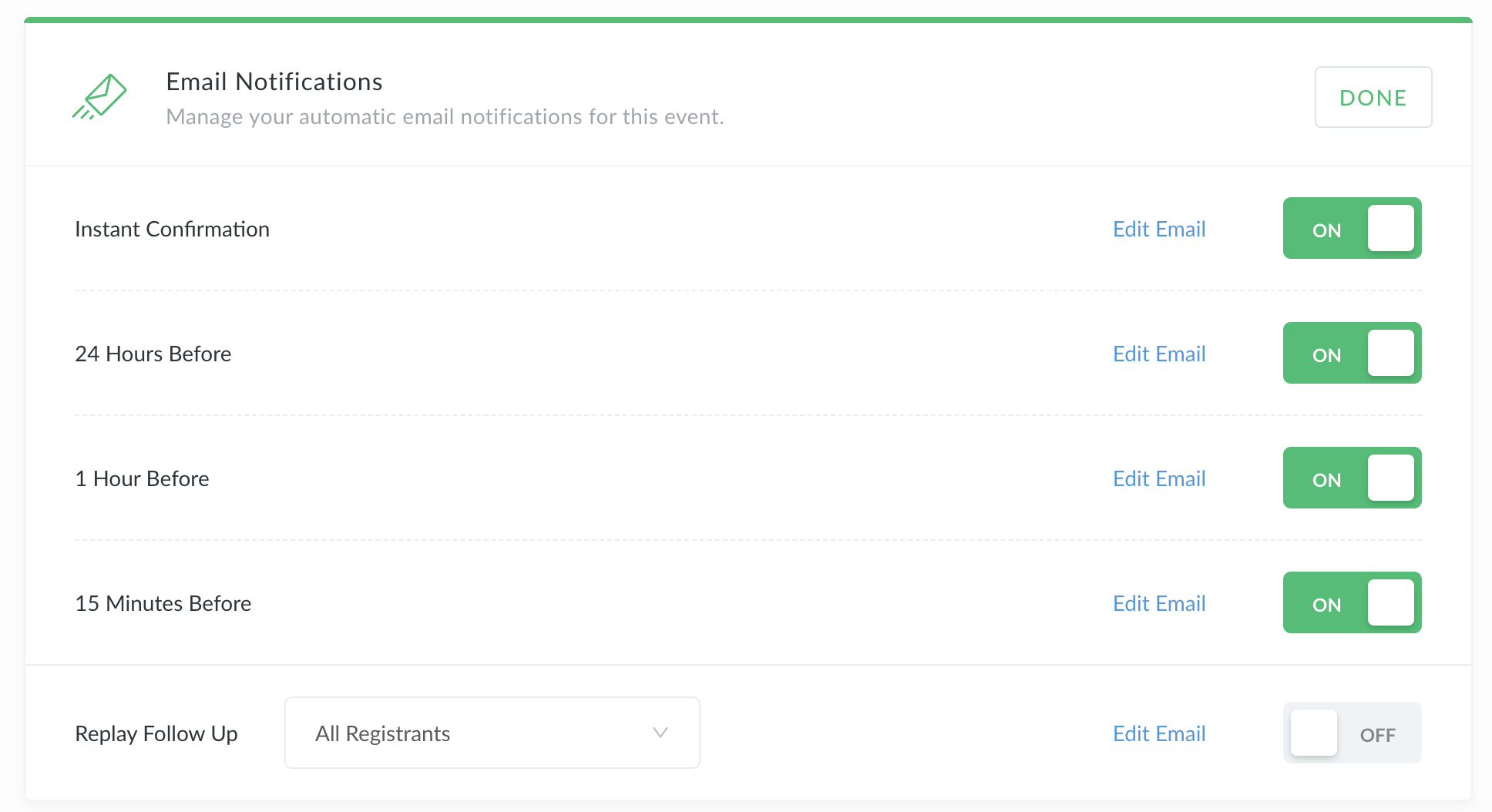 demio email notifications