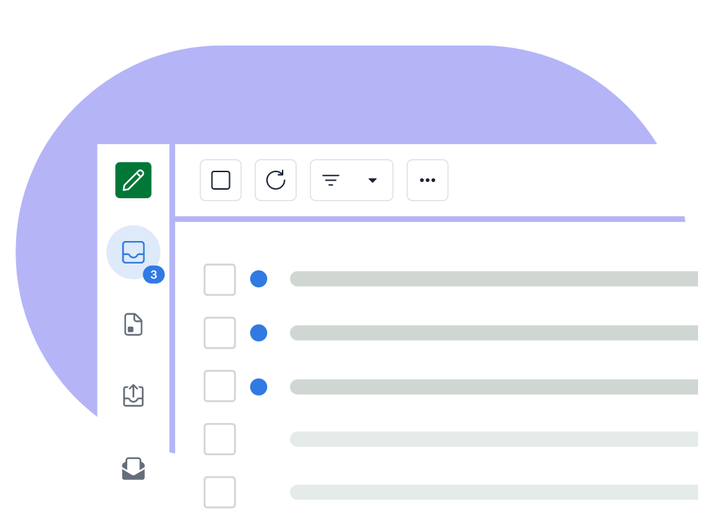 Pipedrive's email inbox page