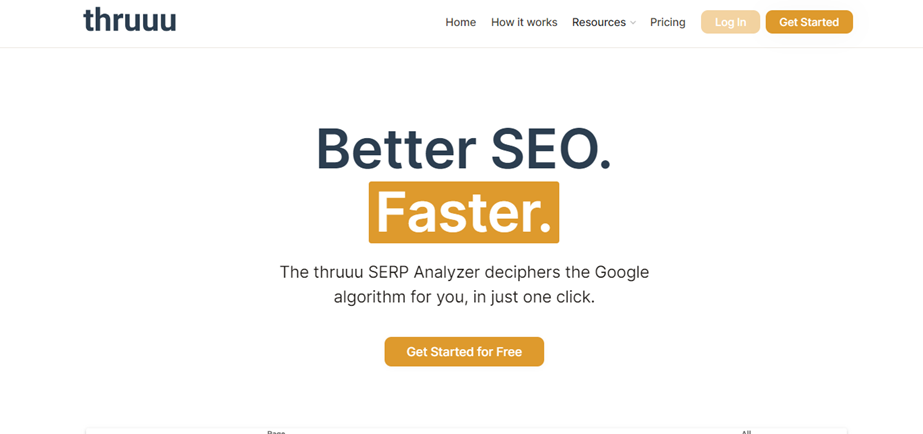 Thruuu homepage