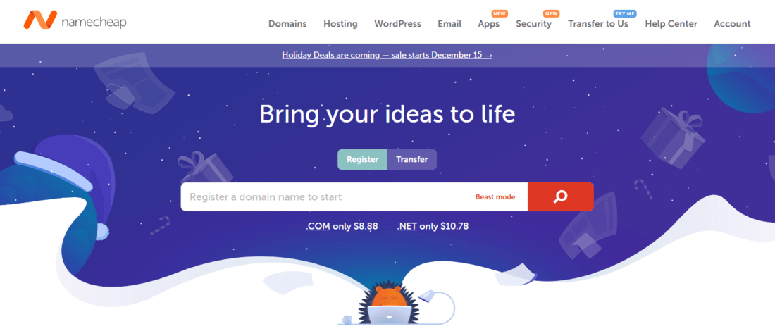 Namecheap Landing Page