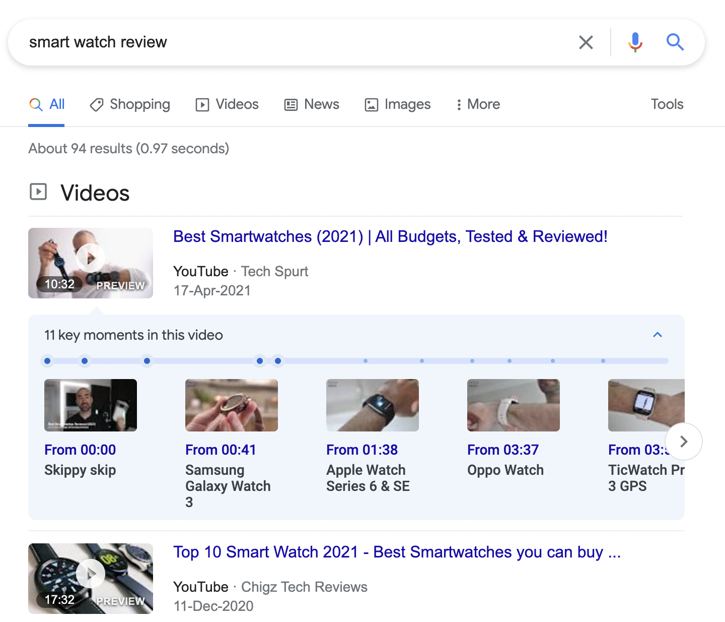 smart watch review google results