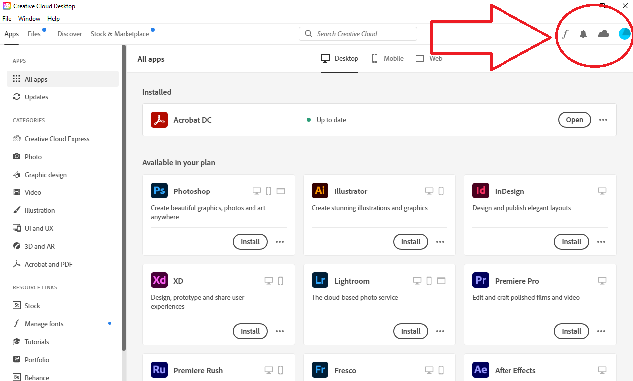 Adobe Creative Cloud screenshot 6