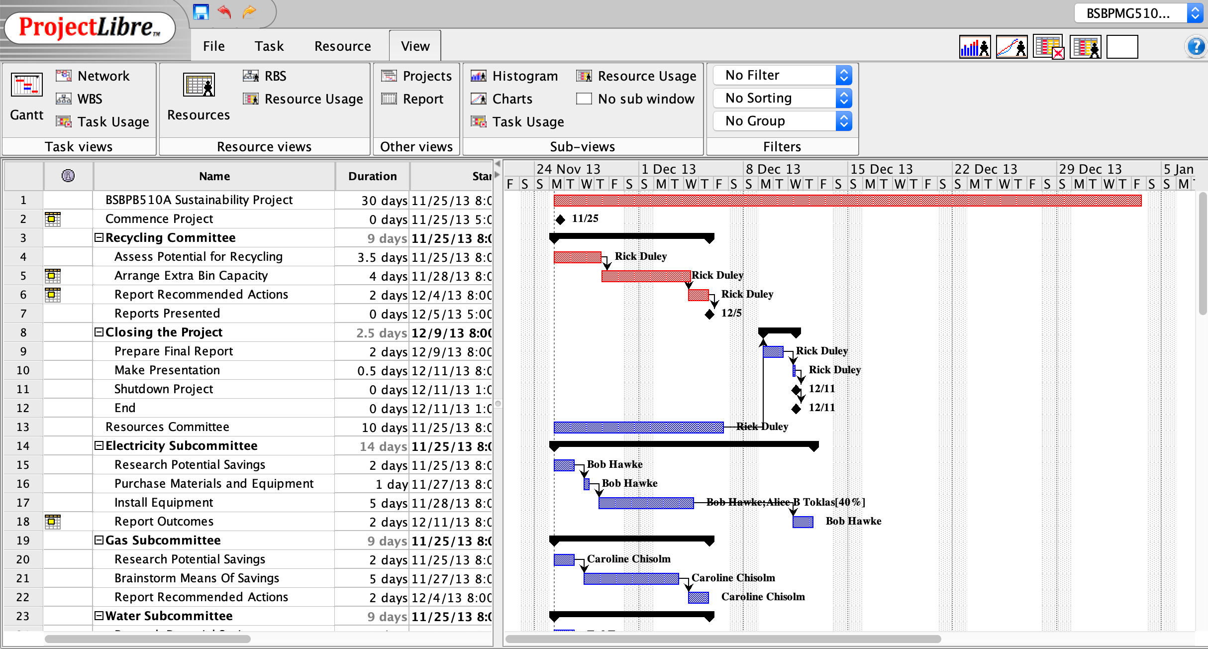 ProjectLibre screenshot 4