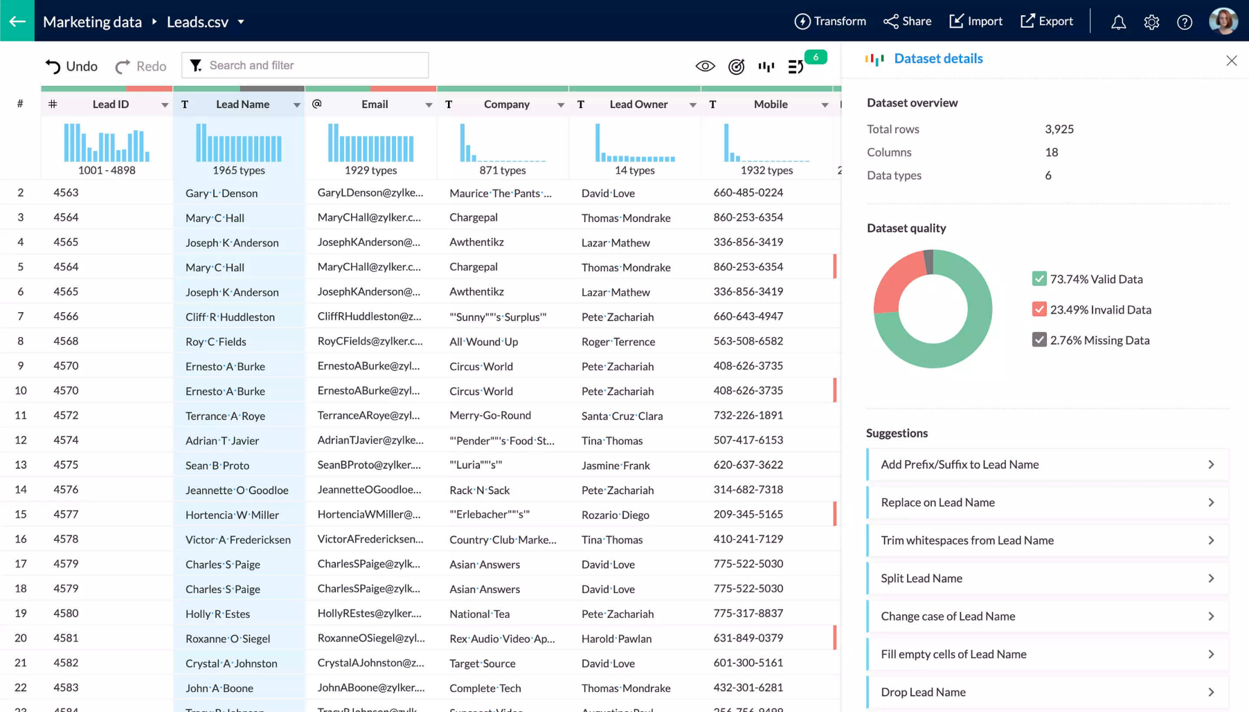 Zoho Analytics screenshot 2