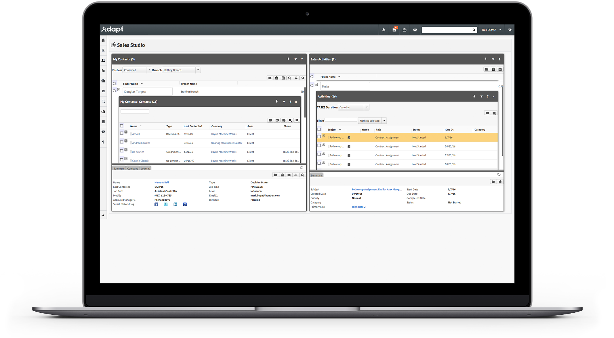 ADAPTcrm screenshot 2