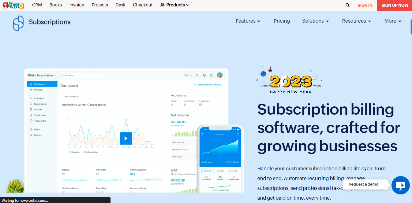 Zoho Subscriptions 0