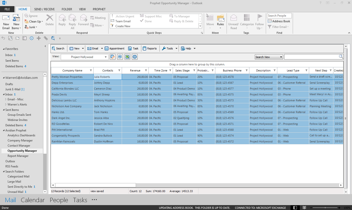 Prophet CRM by Avidian screenshot 4