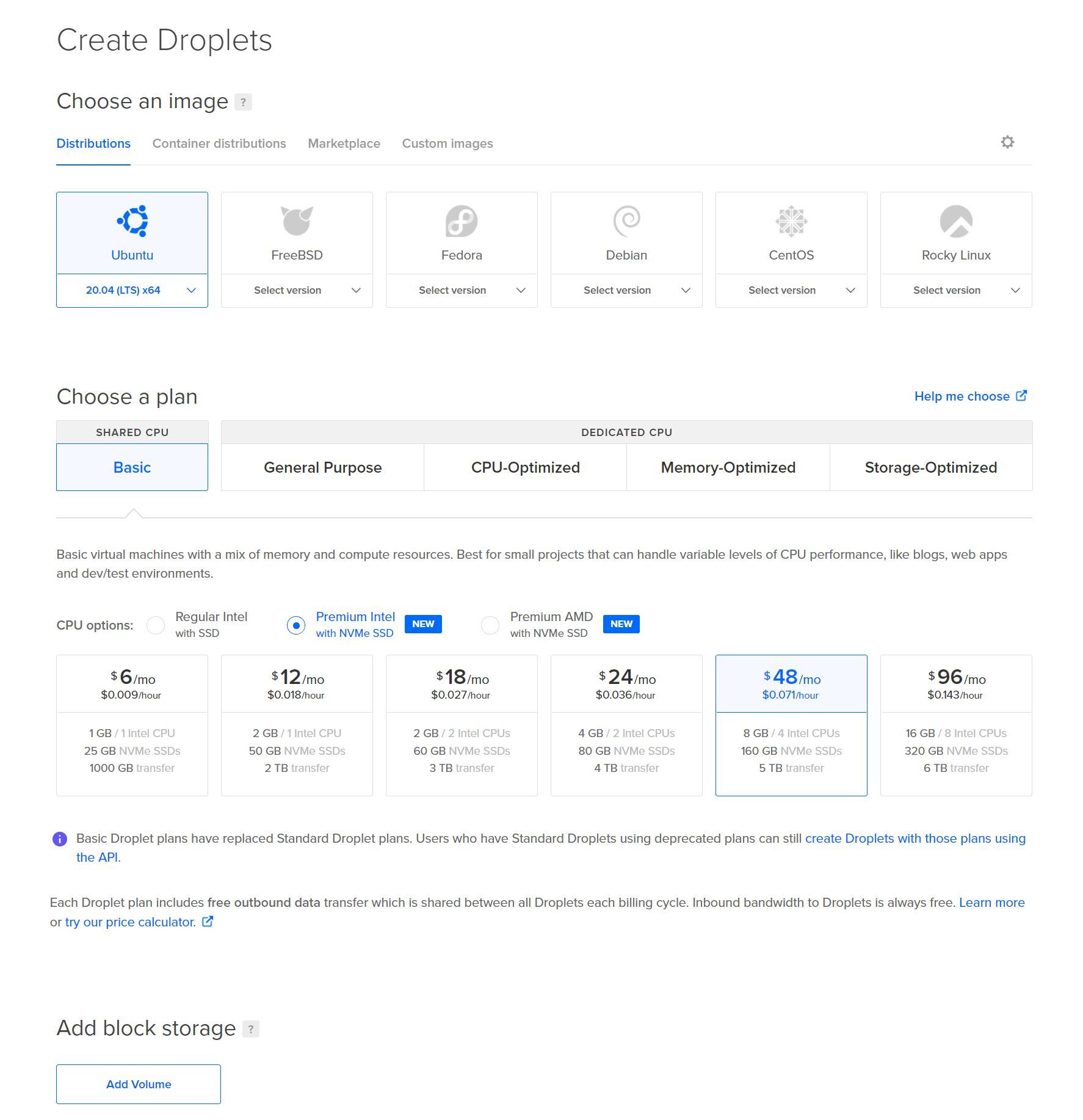 DigitalOcean Droplets screenshot 4