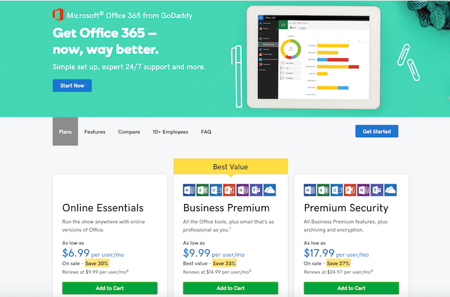 GoDaddy Email & Office 3