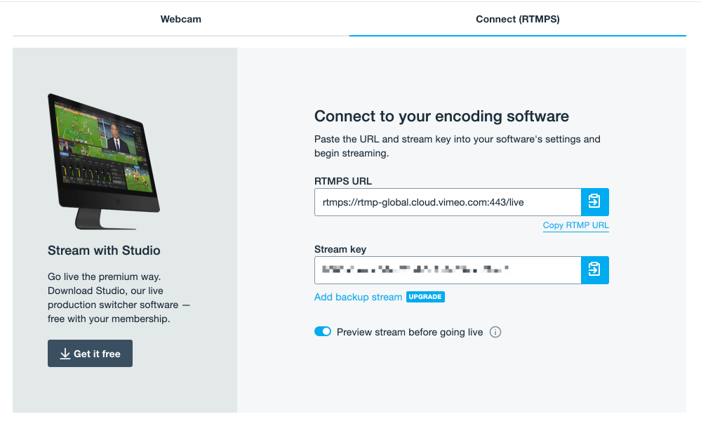 Vimeo Livestream screenshot 4