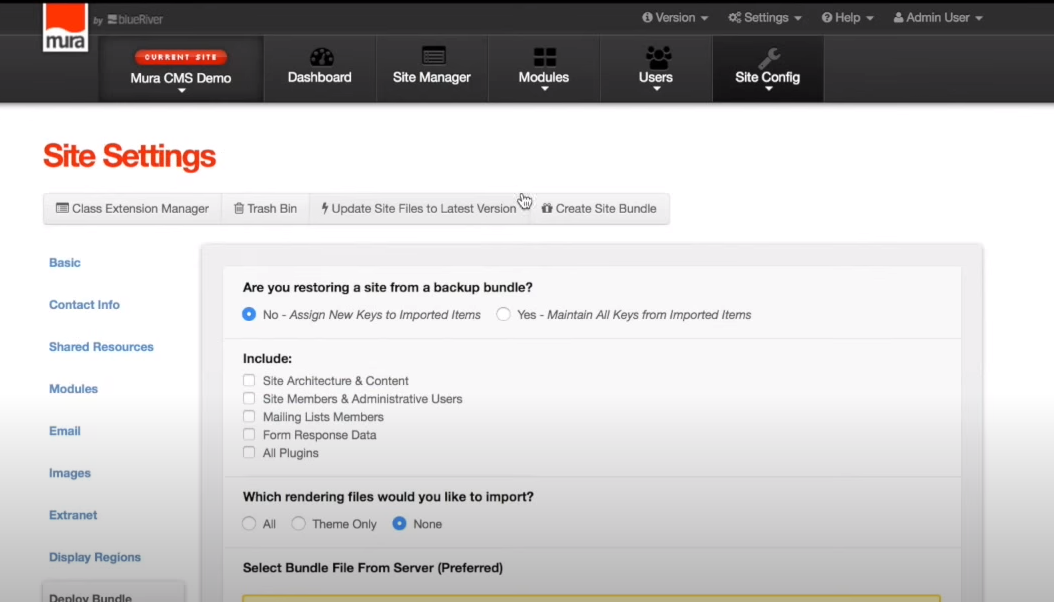 Mura CMS screenshot 3
