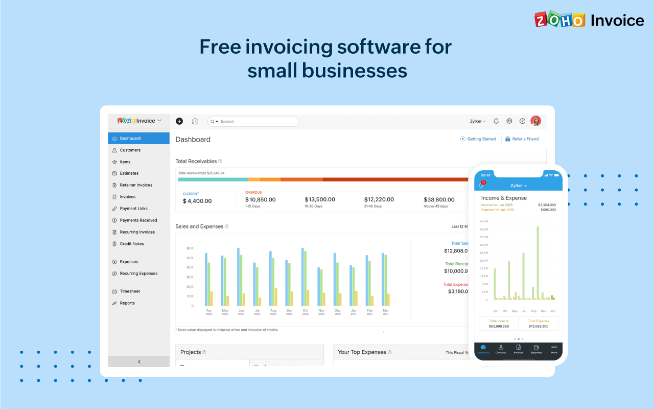 Zoho Invoice 1