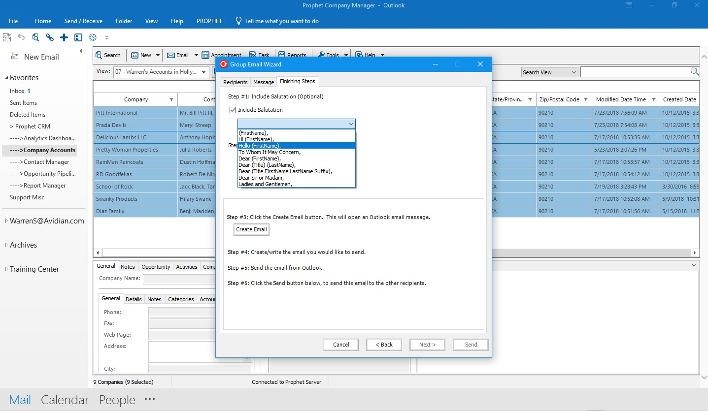 Prophet CRM by Avidian screenshot 6