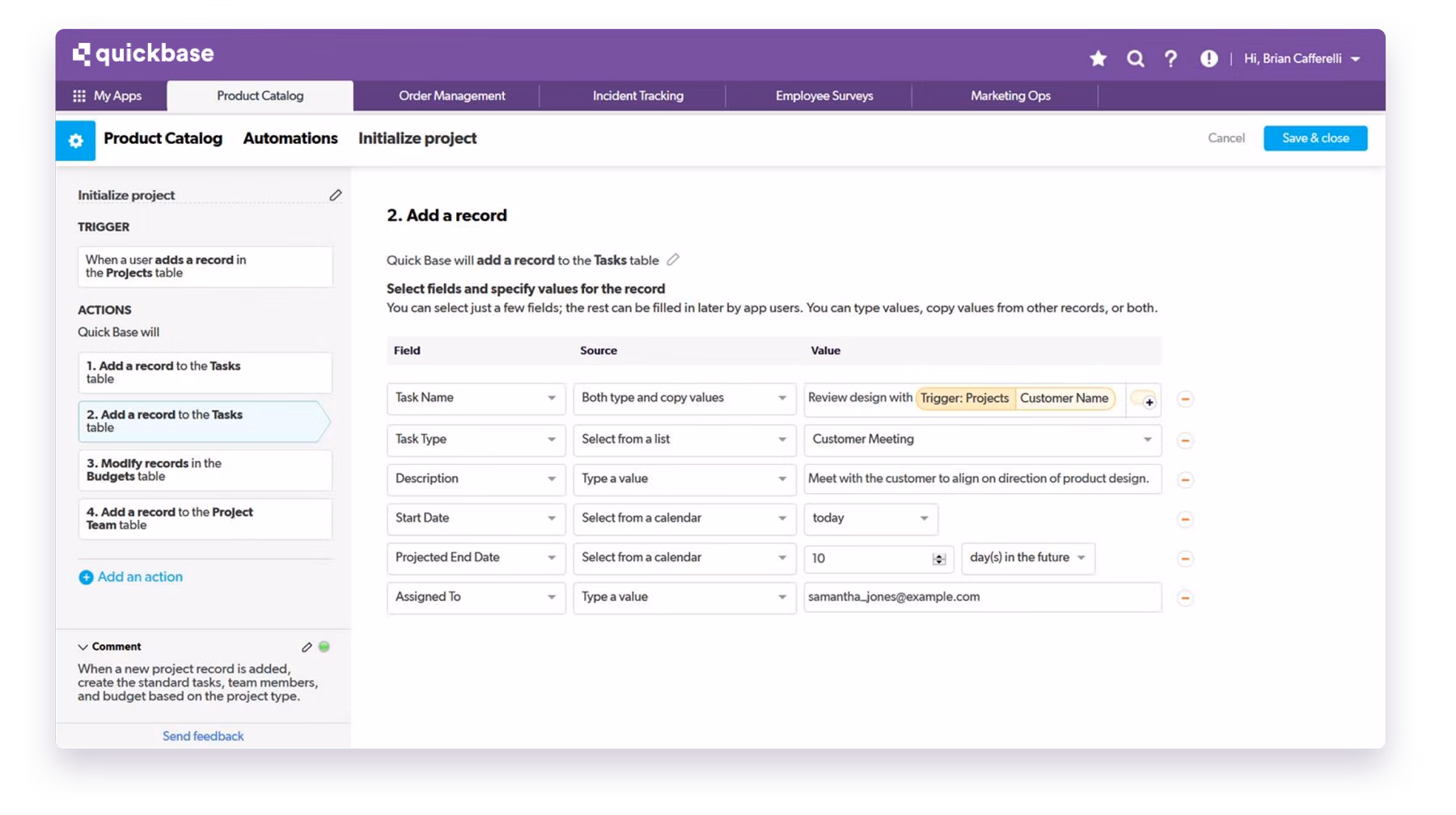 Quickbase screenshot 2