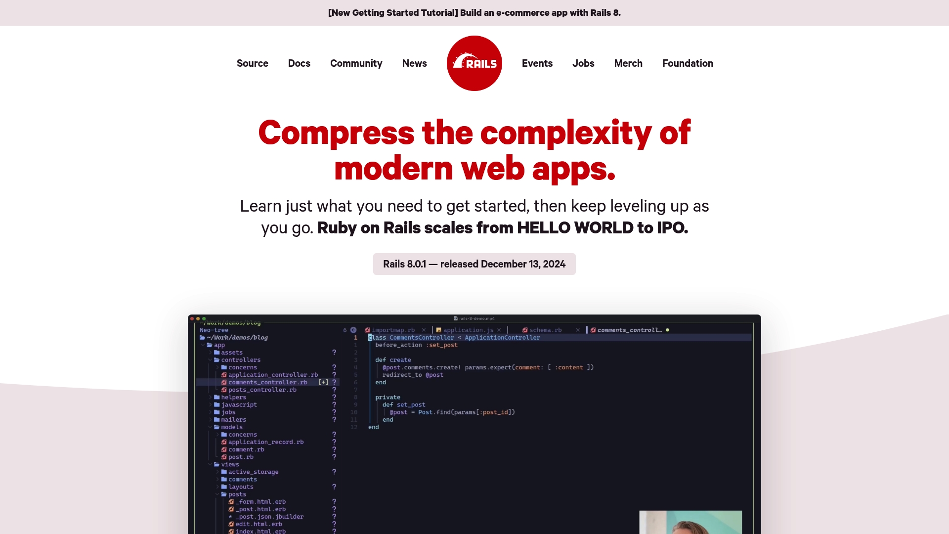 Ruby On Rails - Ruby On Rails Homepage