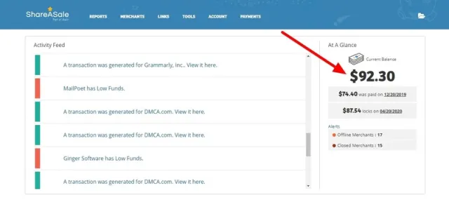 Shareasale screenshot 3