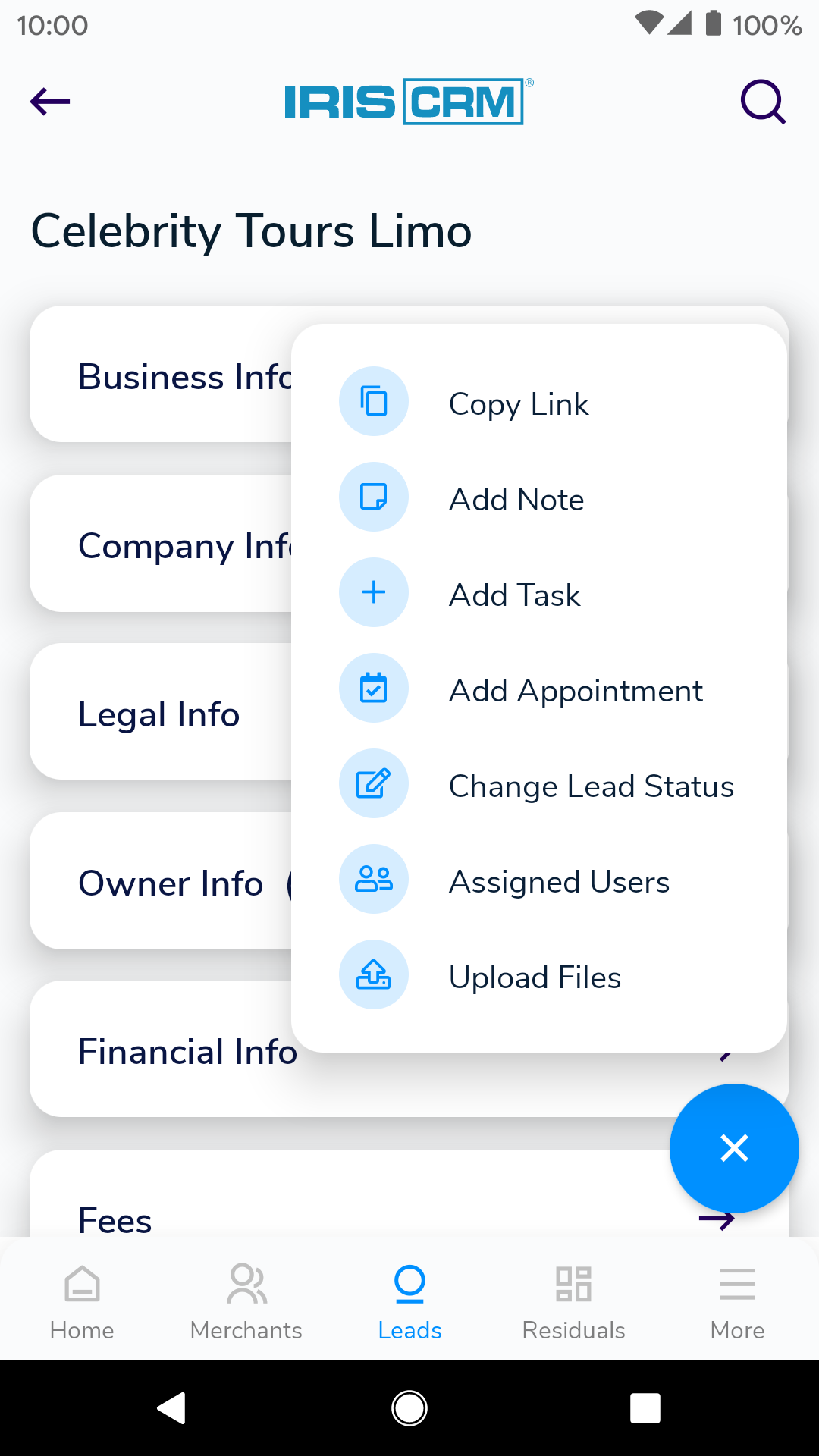IRIS CRM screenshot 4