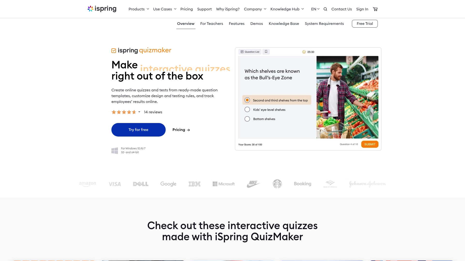 iSpring QuizMaker - iSpring QuizMaker Homepage