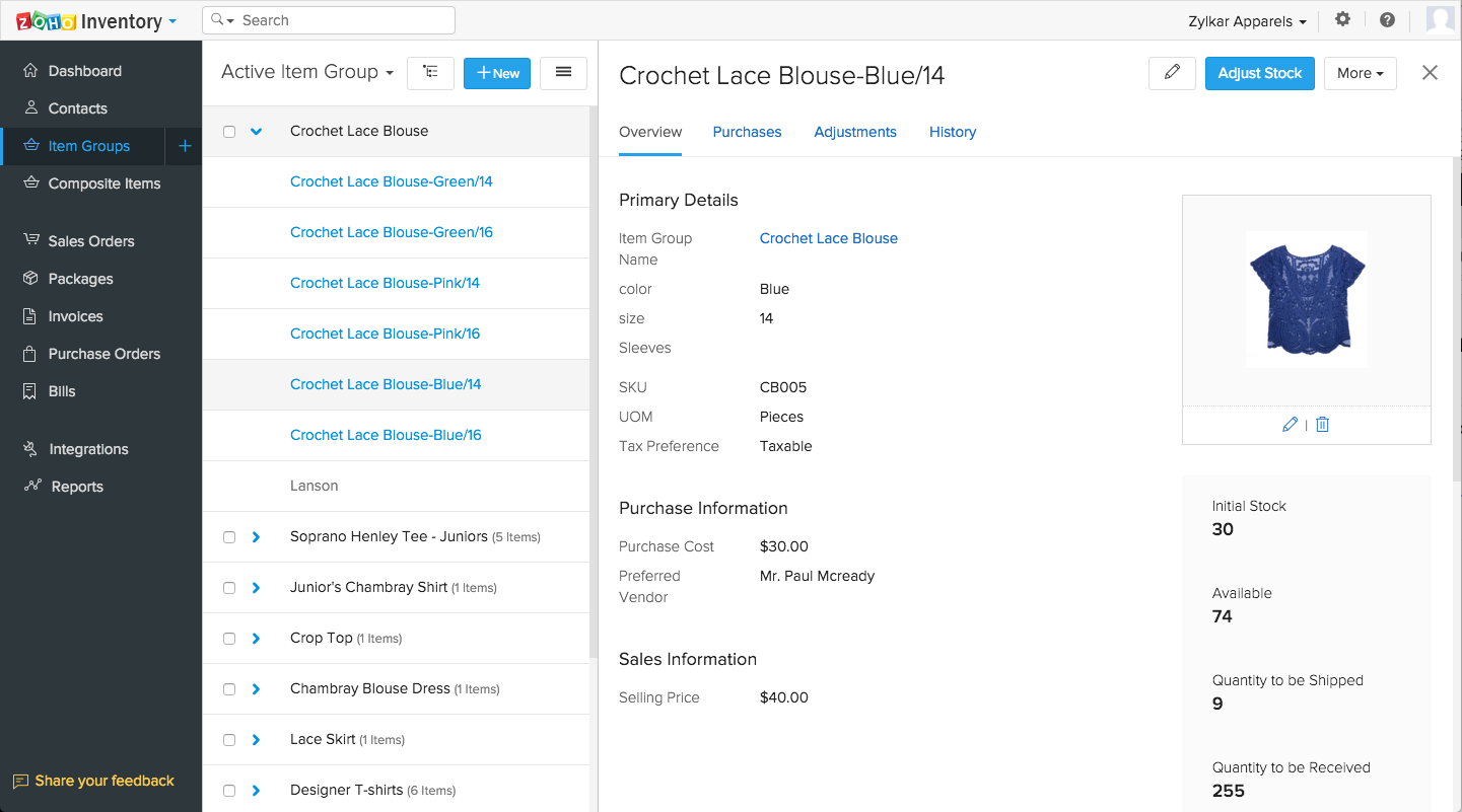 Zoho Inventory 3