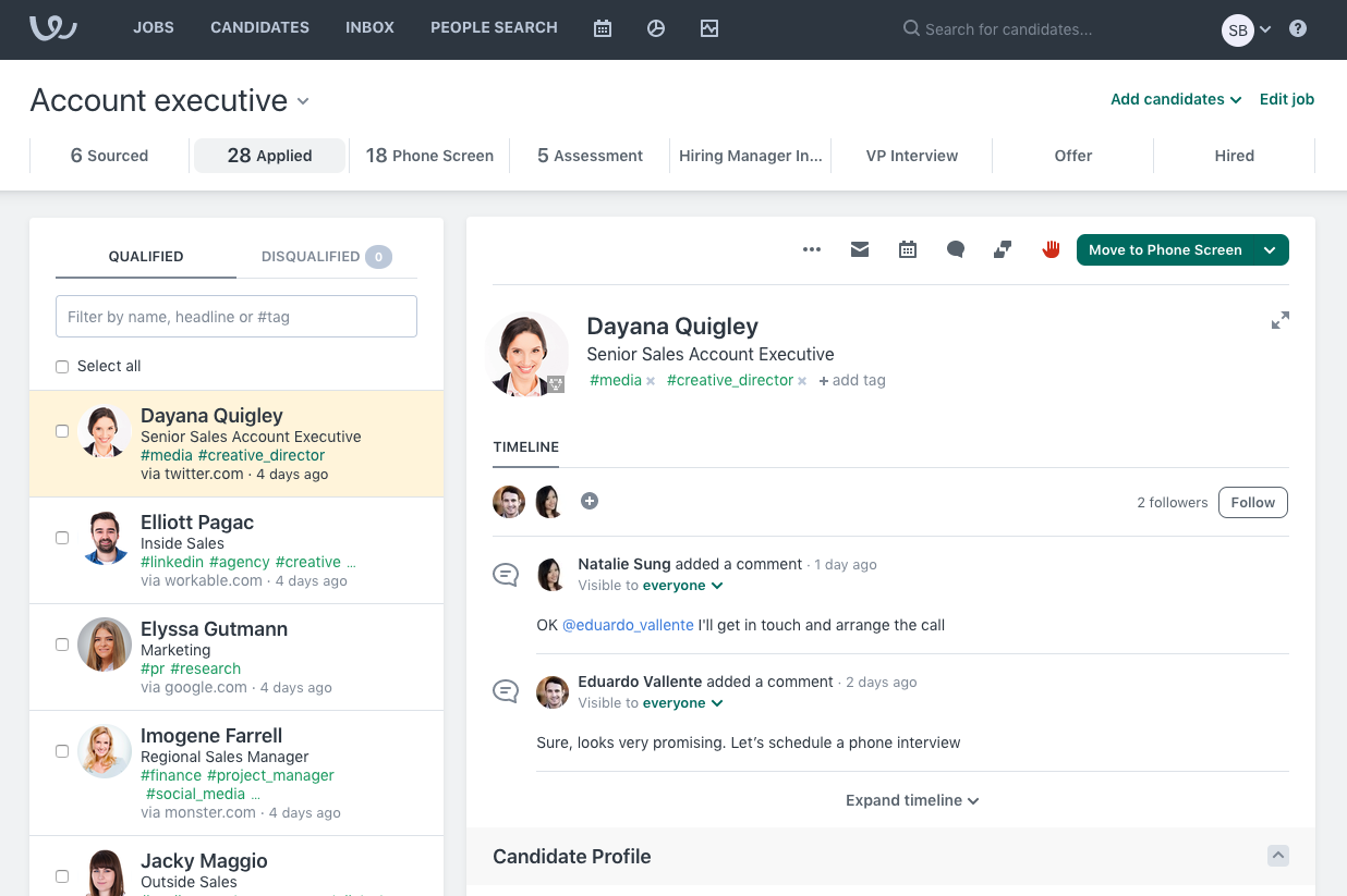 Workable screenshot 2