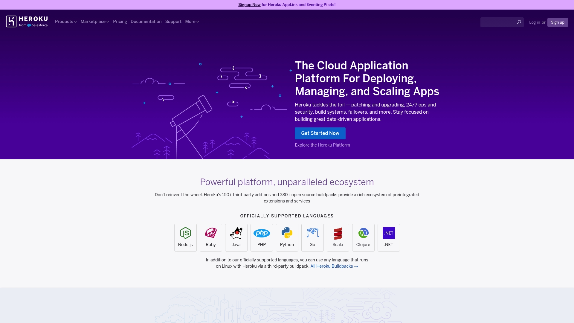 Salesforce Heroku - Salesforce Heroku Homepage