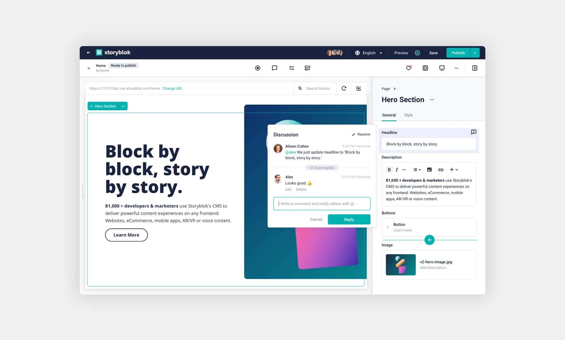 Storyblok screenshot 4