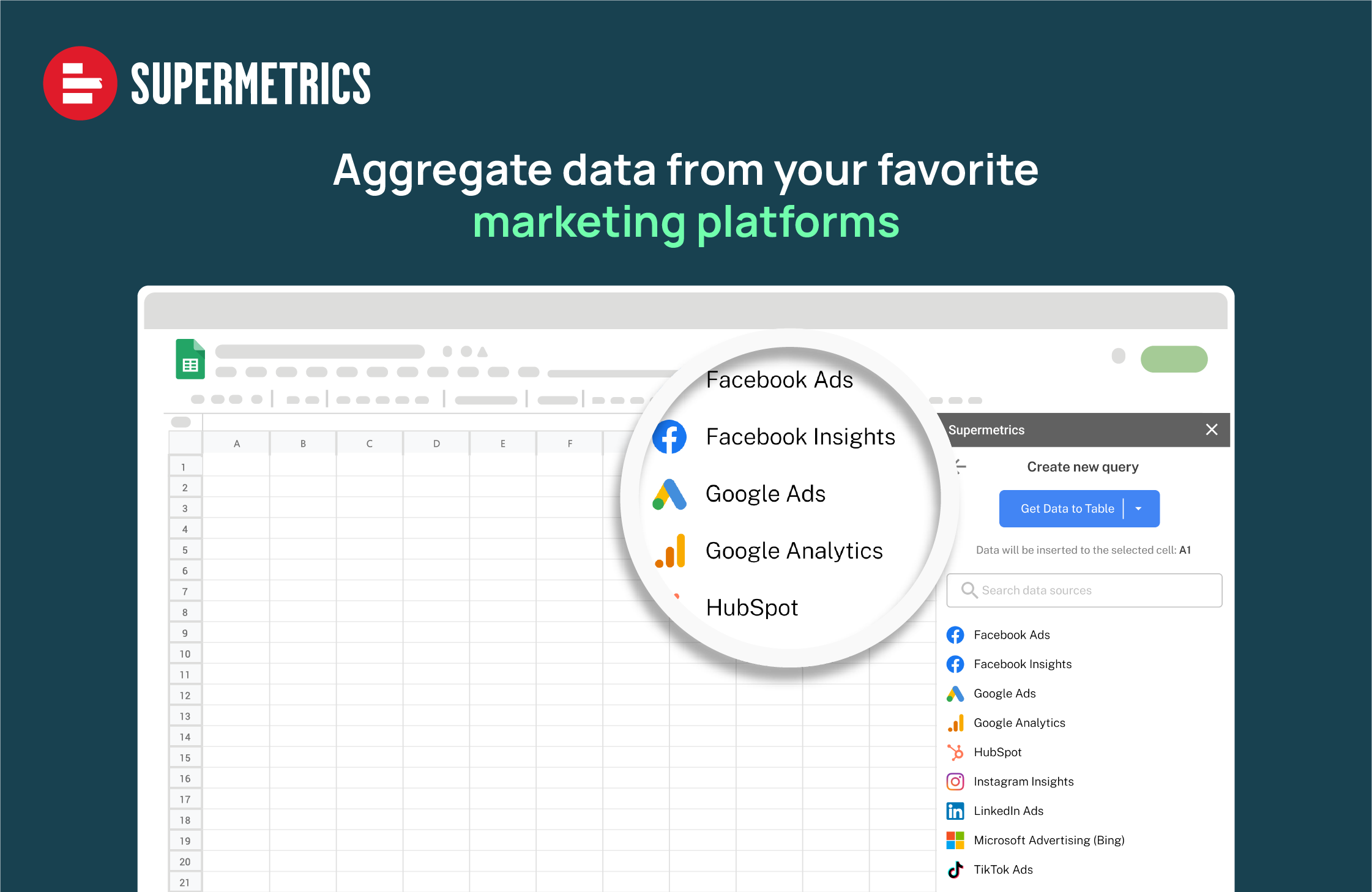 Supermetrics screenshot 2