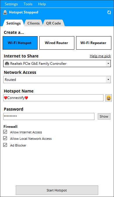 Connectify Hotspot screenshot 3