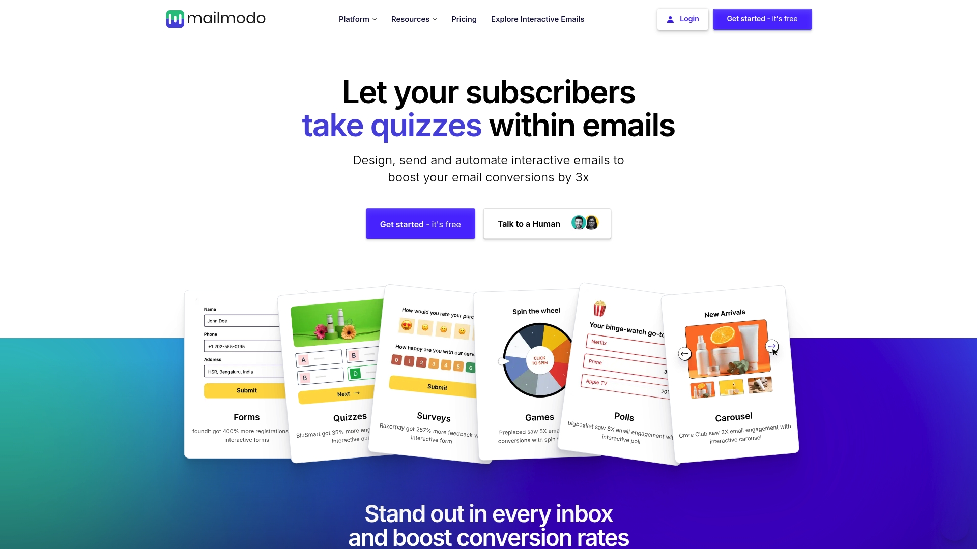 Mailmodo - Mailmodo Homepage