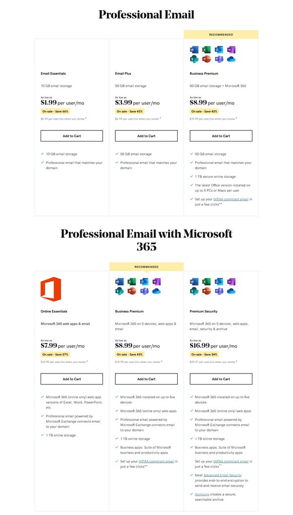 GoDaddy Email & Office 1