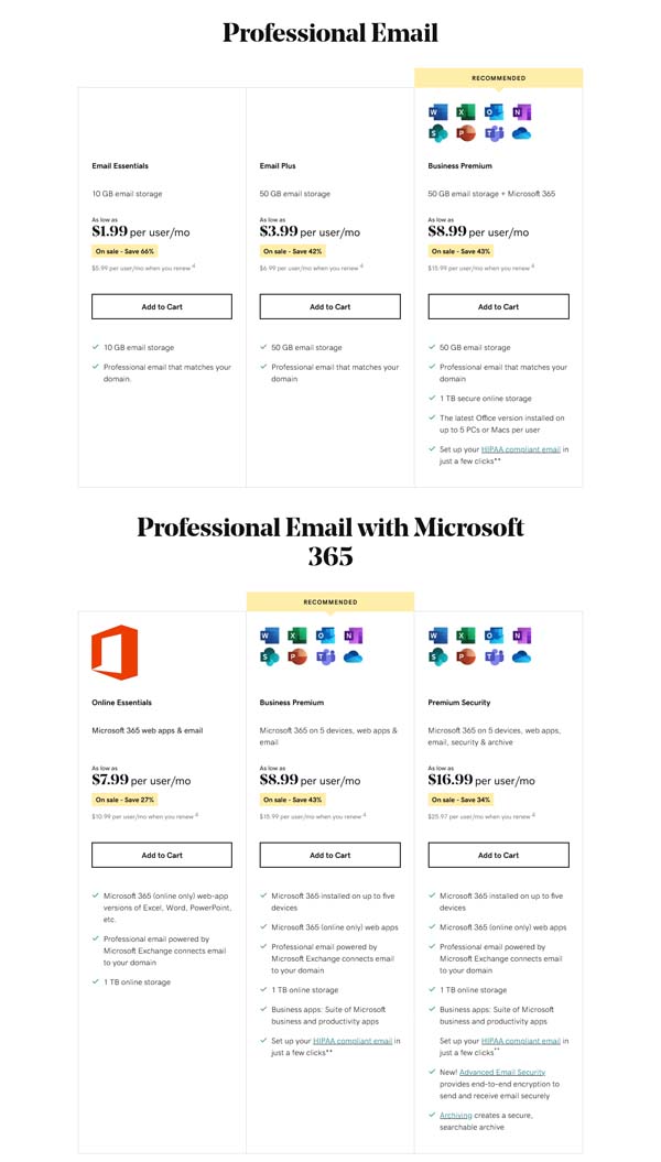 GoDaddy Email & Office screenshot 2
